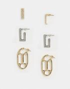 Topshop Hoop Earring Multipack In Gold