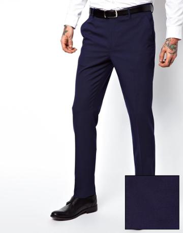 Asos Skinny Fit Suit Pants In Blue