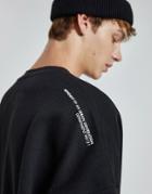 Pull & Bear Crewneck Sweatshirt In Black