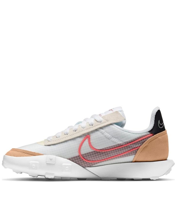 Nike Waffle Racer 2x Sneakers In White/burgundy