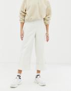 Reclaimed Vintage Inspired Cropped Cord Pants - Cream