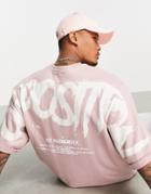 Liquor N Poker Hockey Club Oversize T-shirt In Soft Pink - Part Of A Set