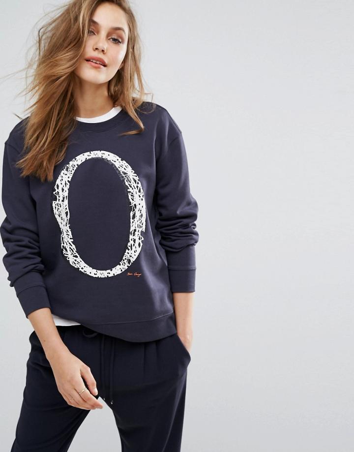 Boss Orange By Hugo Boss Tapro Logo Sweatshirt - Navy