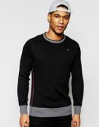 Ringspun Rizzo Crew Neck Knit Sweater - Black