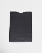 Asos Design 15 Inch Tablet Sleeve In Black Faux Leather