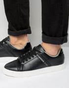Versace Jeans Sneakers In Black With Zip Detail - Black