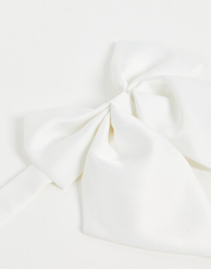 Asos Design Oversized Bow Tie In White