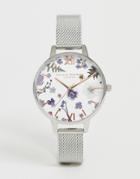 Olivia Burton Ob16ar09 Artisan Demi Mesh Watch-silver
