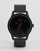 Hugo 1530044 Move Mesh Strap Watch In Black - Black