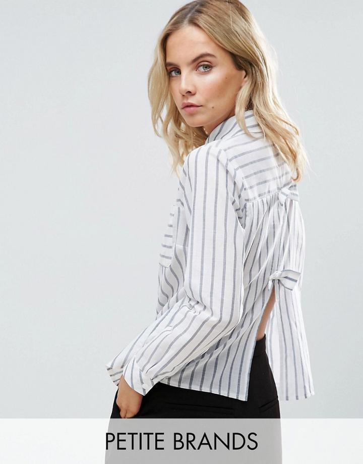 Miss Selfridge Petite Bow Back Shirt - Multi