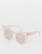 Le Specs Flashy Dramatic Cat Eye Sunglasses In Pink