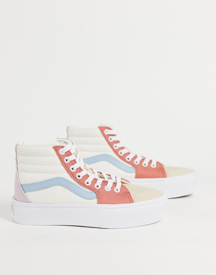 Vans Sk8-hi Mte-2 Twill Sneakers In Pastel Multi