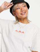Skinnydip Mushroom Oversized T-shirt In Gray-grey
