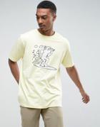 Weekday Frank Ghost T-shirt - Yellow