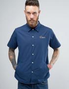 Edwin Pocket Bowling Shirt Short Sleeve - Navy