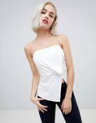 New Look Rhinestone Trim Top - White