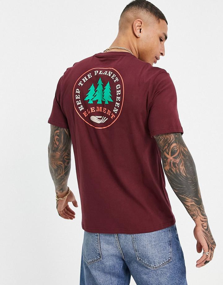 Element Spera T-shirt In Burgundy-red