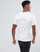 Good For Nothing Muscle T-shirt In White With Reflective Back Print - White