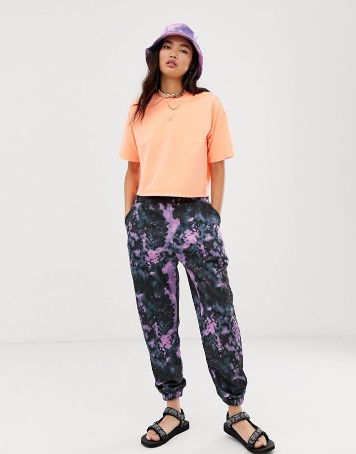 Asos Design Oversized Jogger In Tie Dye Print - Multi
