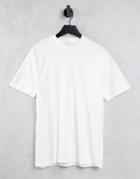 River Island Slim Fit High Neck T-shirt In White