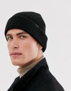 French Connection Soft Knit Beanie-black