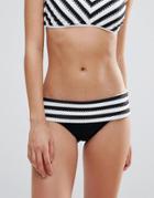 Seafolly Stripe Top Bikini Bottoms - Black
