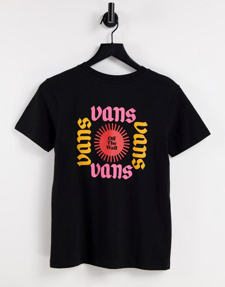 Vans Tripical Back Print Long Sleeve T-shirt In Black
