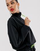 Asos Design Over The Head Track Jacket-black