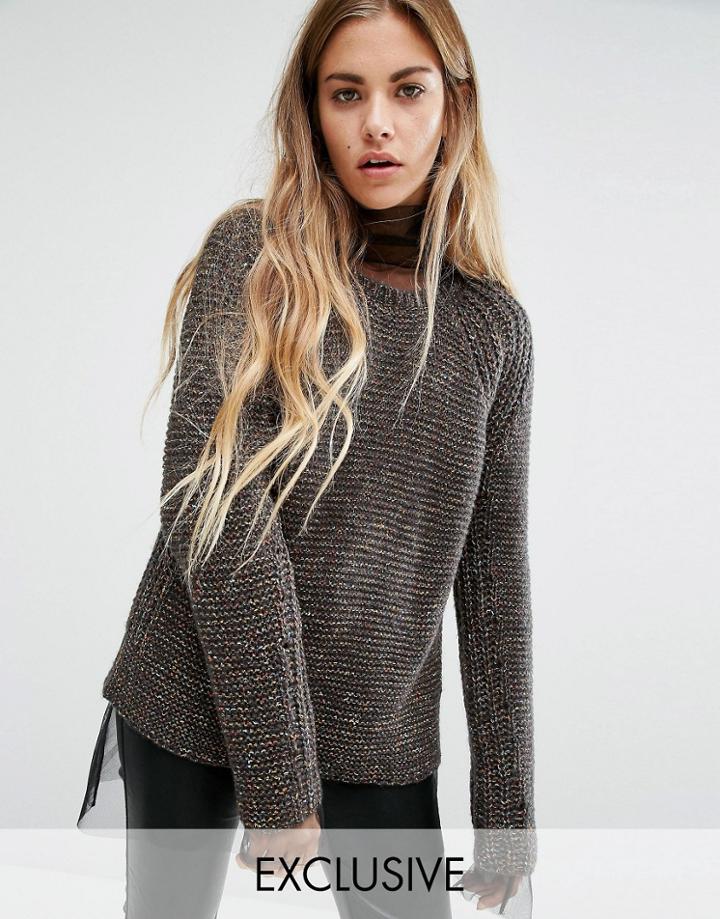 Seint Relaxed Sweater In Rainbow Fleck - Multi