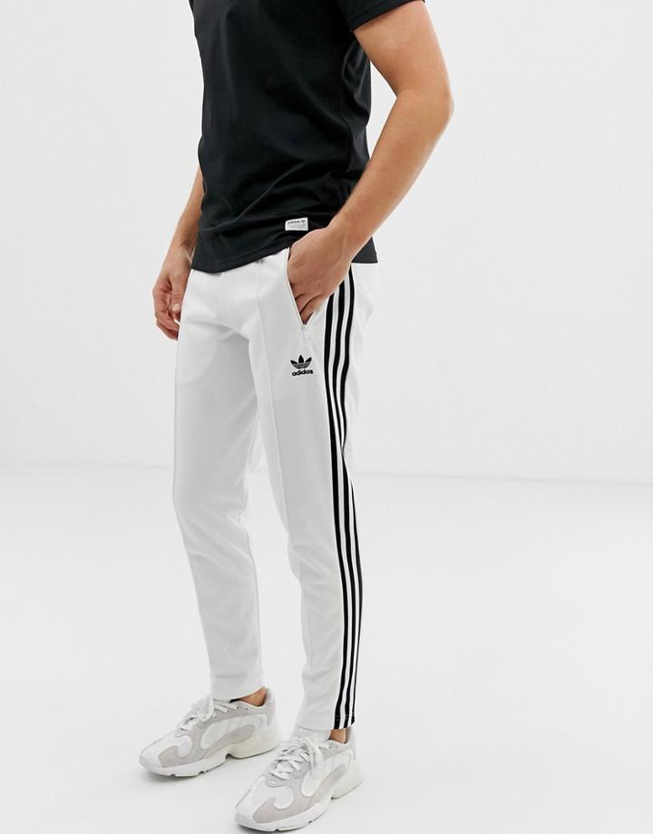 Adidas Originals Beckenbauer Joggers 3 Stripes White - White