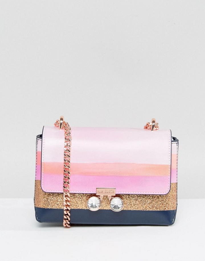 Ted Baker Orchid Mosaic Stripe Micro Cross Body Bag - Multi