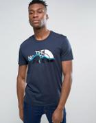 The North Face Mountain Line T-shirt In Navy - Navy
