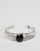 Asos Festival Stone Cuff Bracelet - Rhodium