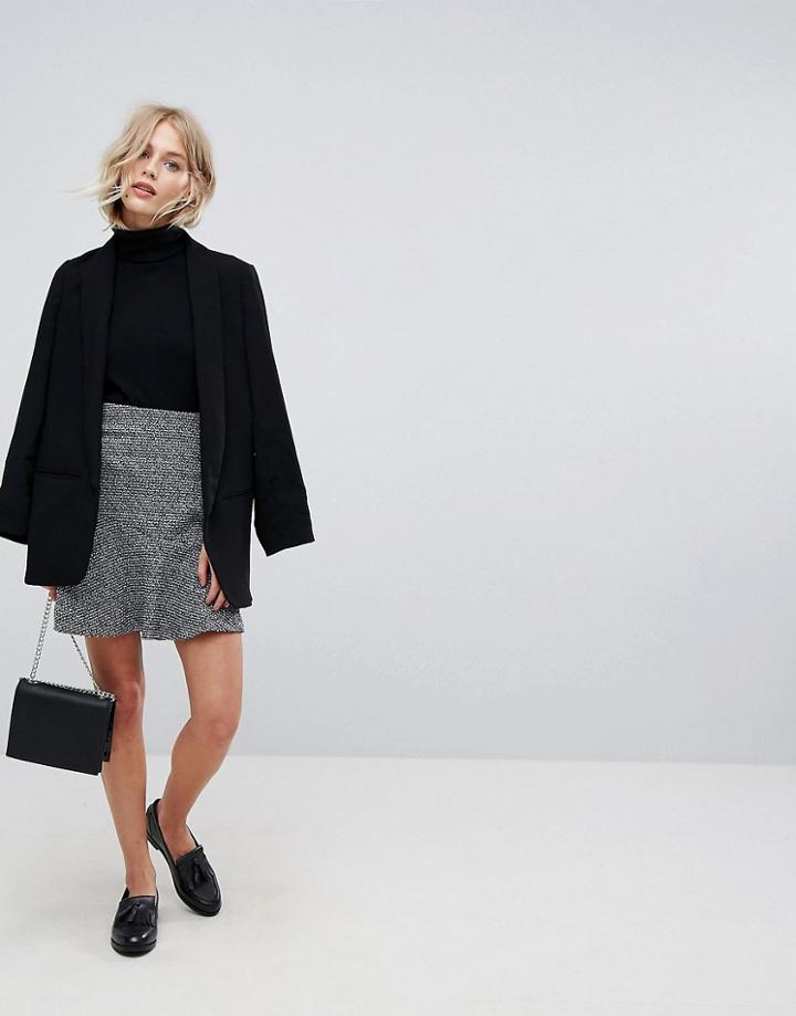 Esprit Frill Detail A Line Skirt - Black