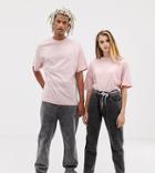 Collusion Unisex T-shirt In Pink - Pink