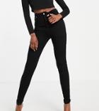 Asos Design Tall High Rise 'lift And Contour' Skinny Jeans In Black