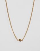 Cheap Monday Mini Skull Necklace - Gold