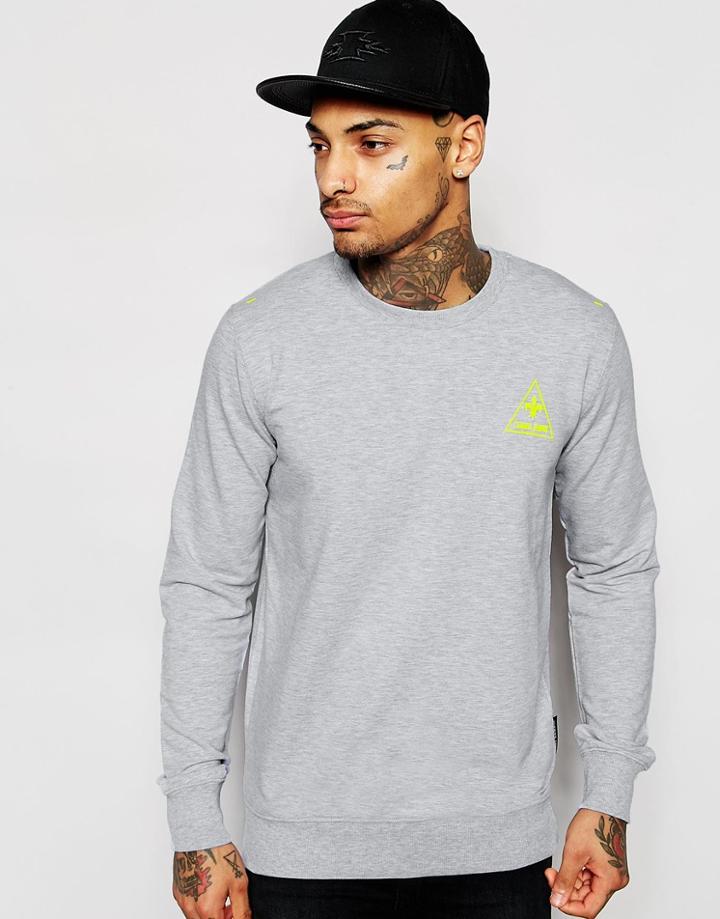 Criminal Damage Triangle Sweatshirt - Gray