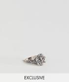 Reclaimed Vintage Inspired Signet Ring With Bird Design Exclusive At Asos - Silver