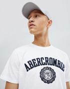 Abercrombie & Fitch Legacy Applique Badge Logo T-shirt In White - White
