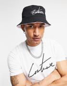 The Couture Club X Ellesse Banus Logo Bucket Hat In Black