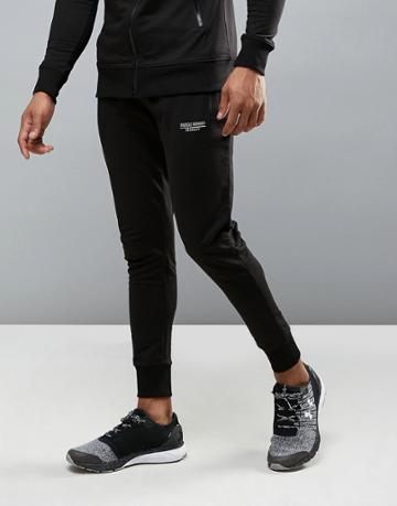 Muscle Monkey Skinny Sweatpants In Black - Black
