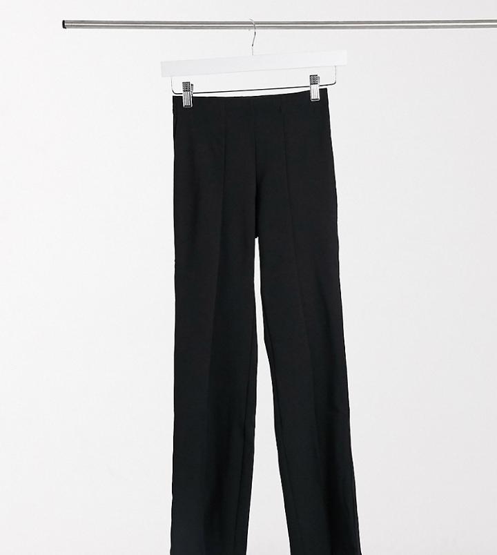 Vero Moda Petite Slit-front Pants In Black