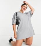 Lola May Plus Mini Polo Shirt Dress-grey