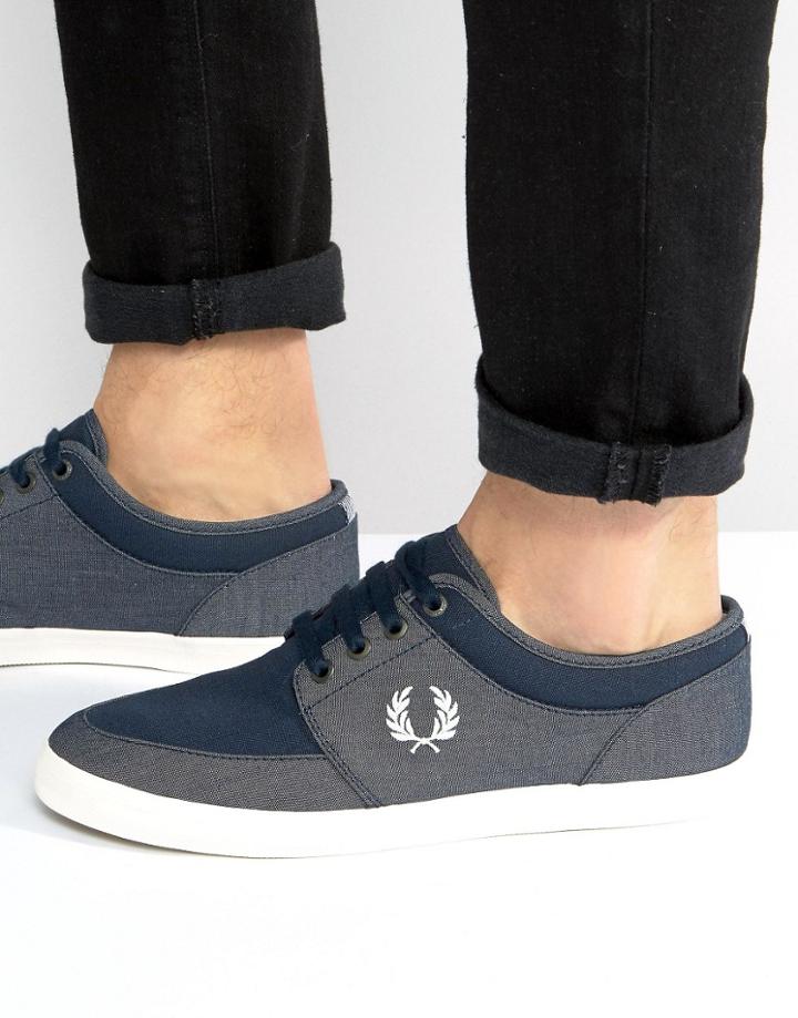 Fred Perry Stratford Chambray Sneakers - Navy