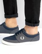 Fred Perry Stratford Chambray Sneakers - Navy