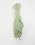 Monki Elsa Recycled Polyester Scarf In Light Green