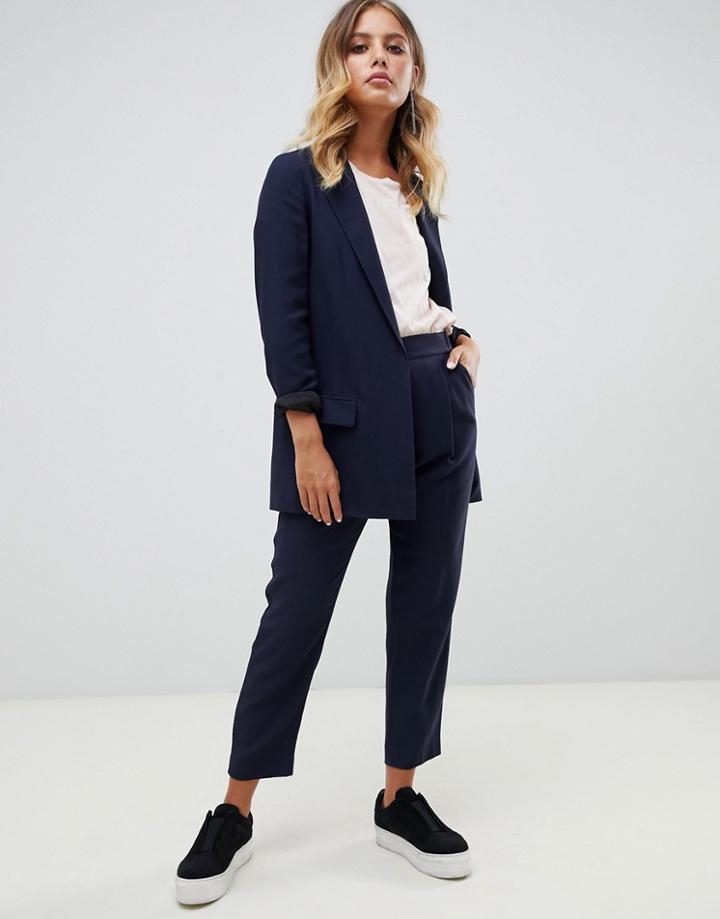 Allsaints Aleida Cropped Pants - Navy