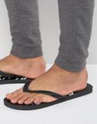Abuze Script Logo Flip Flops - Black