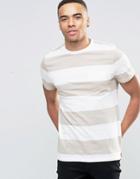 New Look Striped T-shirt In Tan - Tan